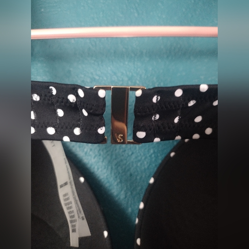 Victoria's Secret Polka Dot Black Push Up Bra - Picture 4 of 5